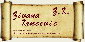 Živana Krnčević vizit kartica